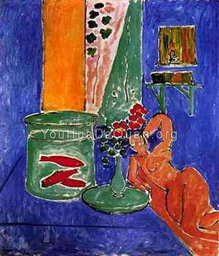 Goldfish and Sculpture - 古斯塔夫·克林姆特